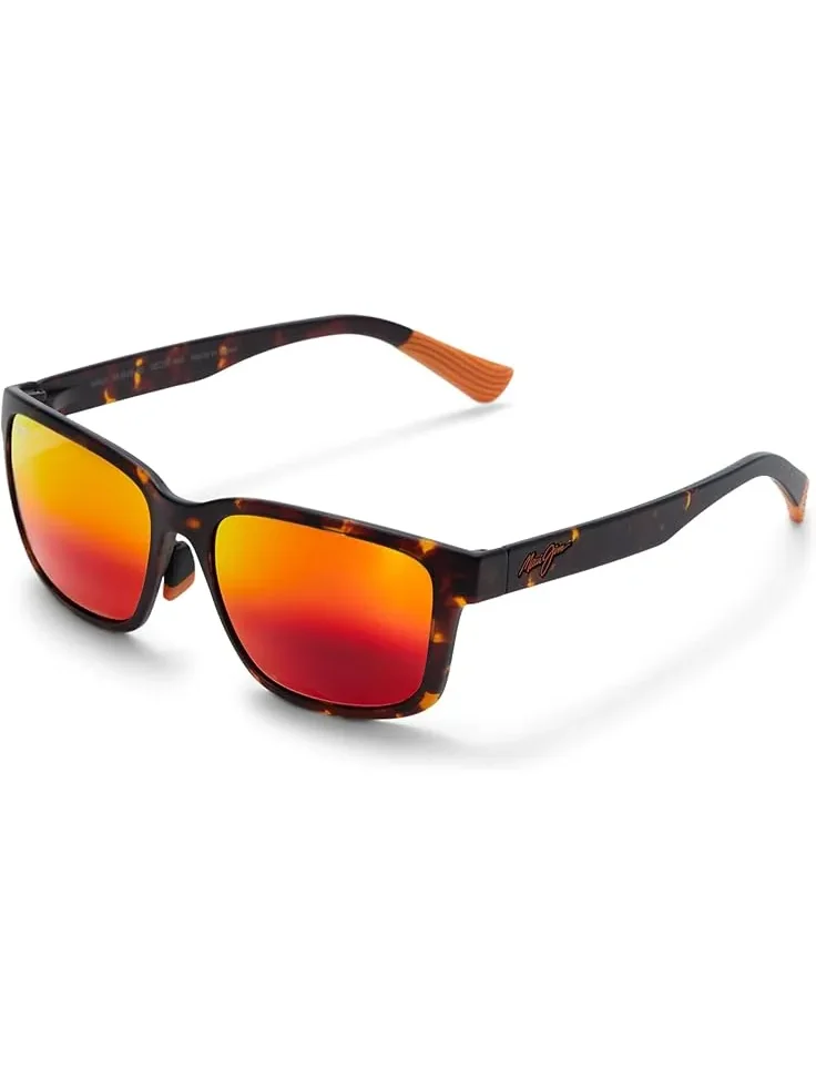 Men's Maui Jim Lehiwa AF, Matte Dark Havana/Hawaii Lava Polarized — коричневый
