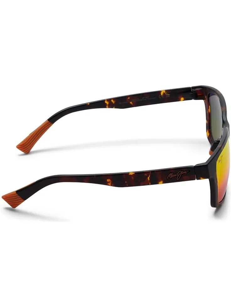Men's Maui Jim Lehiwa AF, Matte Dark Havana/Hawaii Lava Polarized — 4