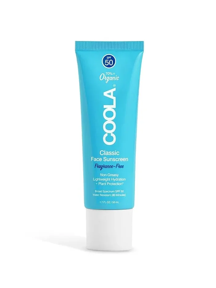 Солнцезащитный крем для лица SPF 50 Organic Face Sunscreen COOLA, No Color — 1