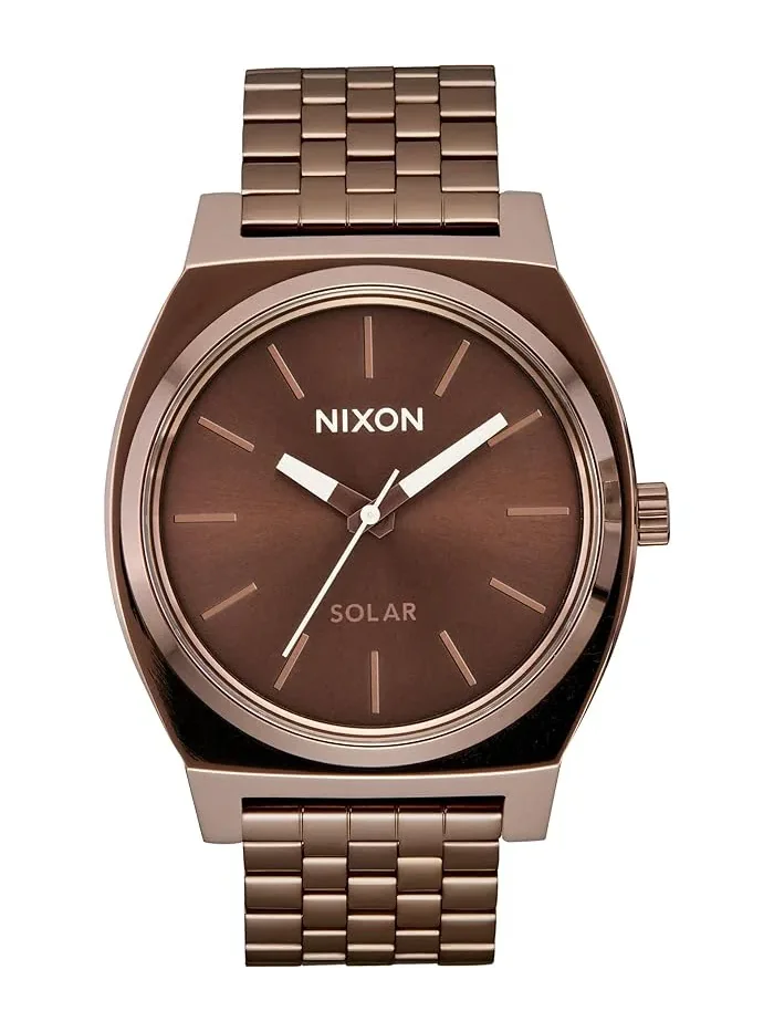 Часы солнечные Nixon Time Teller Solar, Chocolate/Cappuccino — 1