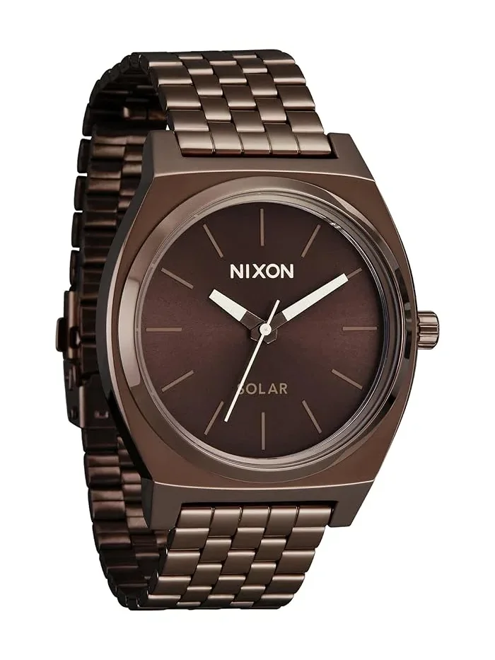Часы солнечные Nixon Time Teller Solar, Chocolate/Cappuccino — 3