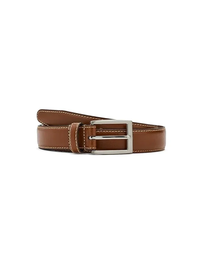 Ремень из телячьей кожи с фактурой Brooks Brothers — бежевый