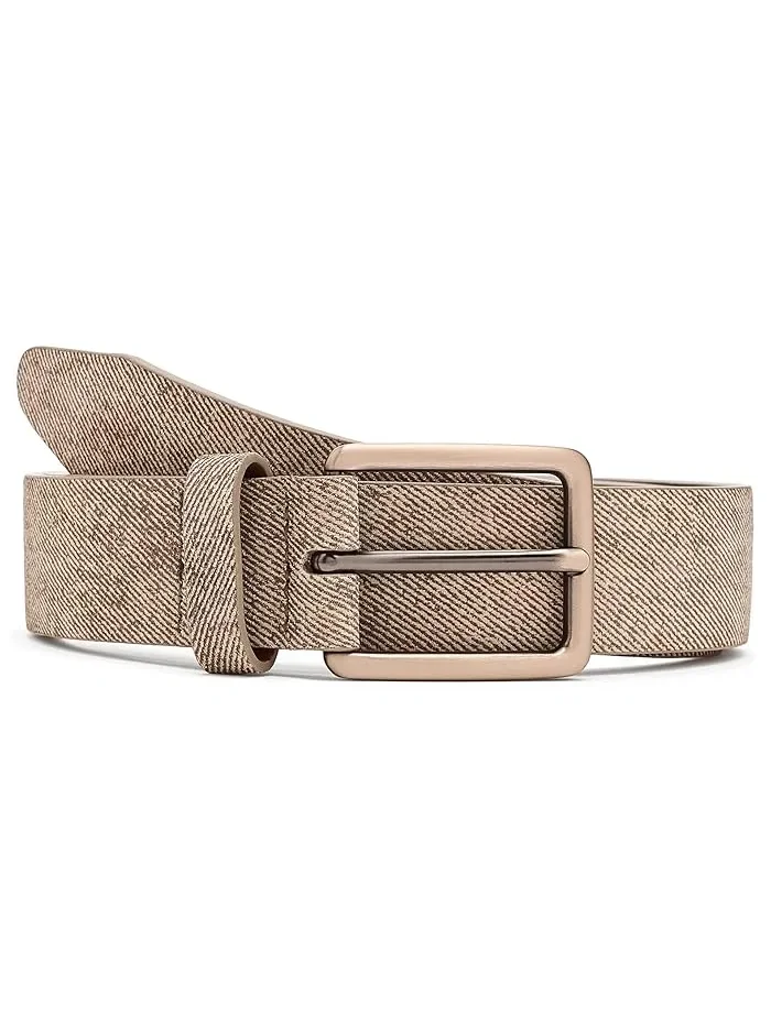 Ремень из кожи с диагональным тиснением Fine Stripe Diagonal Leather Johnston & Murphy — 1