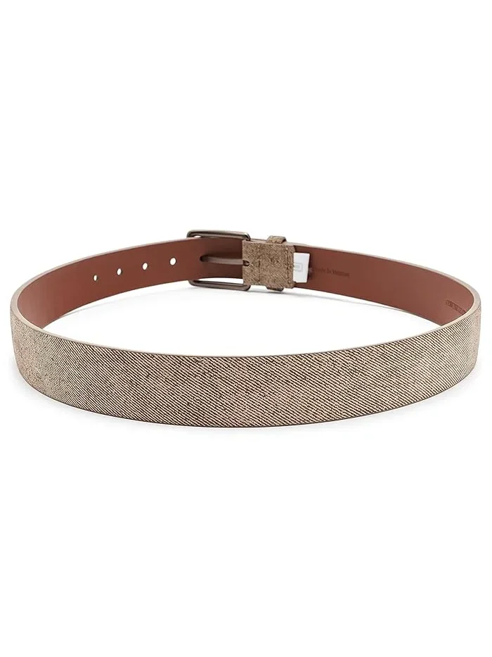Ремень из кожи с диагональным тиснением Fine Stripe Diagonal Leather Johnston & Murphy — 2