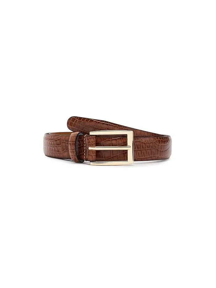 Ремень крокодиловая текстура Crocodile Embossed Belt Brooks Brothers — 1