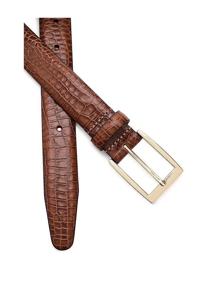 Ремень крокодиловая текстура Crocodile Embossed Belt Brooks Brothers — 3