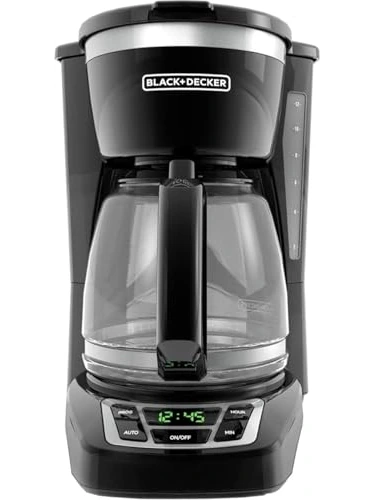 BLACK+DECKER 12-чашечная программируемая кофеварка — черный