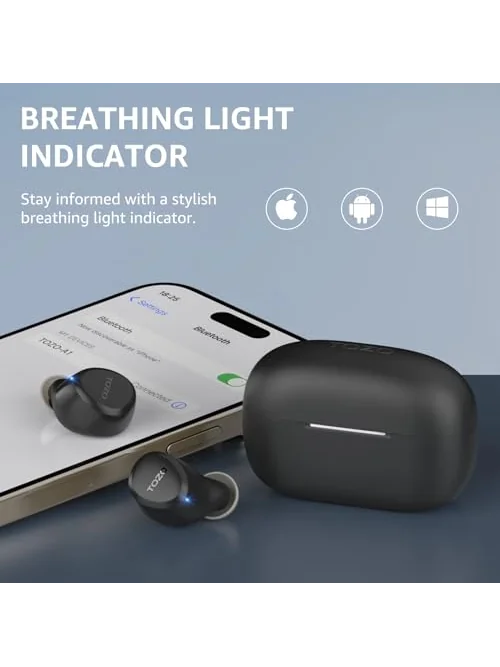 TOZO A1 беспроводные наушники Bluetooth 5.3 — изображение 3 из 6, разноцветный