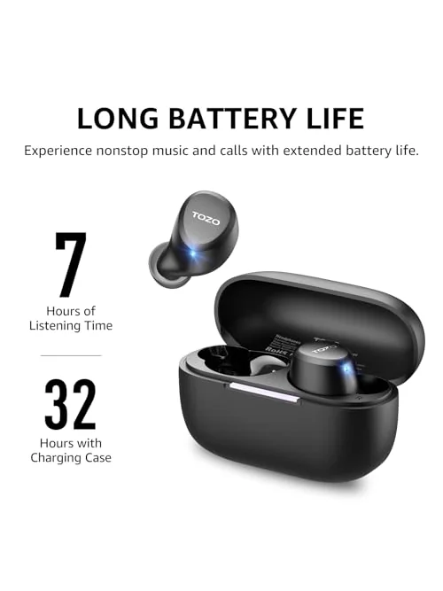 TOZO A1 беспроводные наушники Bluetooth 5.3 — изображение 5 из 6, разноцветный