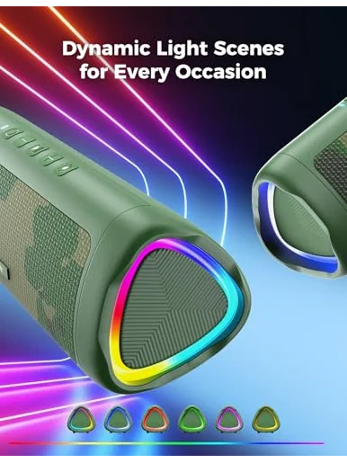 Портативная Bluetooth-колонка 20W, водонепроницаемая — изображение 3 из 7, разноцветный