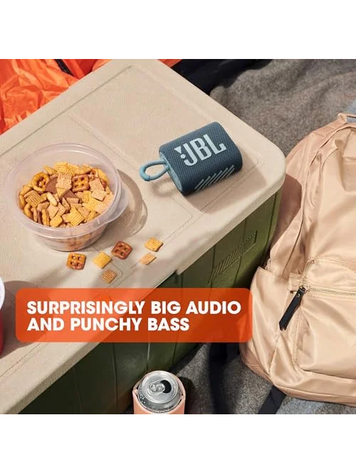 JBL Go 3 портативная колонка — изображение 3 из 6, разноцветный