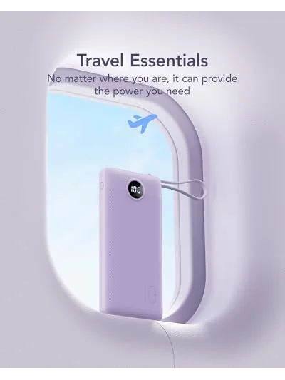 VRURC внешний аккумулятор 10000mAh Power Bank с встроенными кабелями — 6