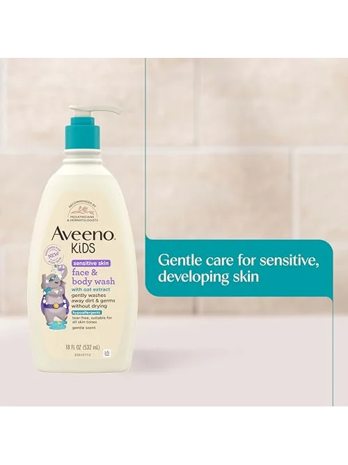 Aveeno Kids гель для лица и тела 530мл — изображение 5 из 7, 18 унц.