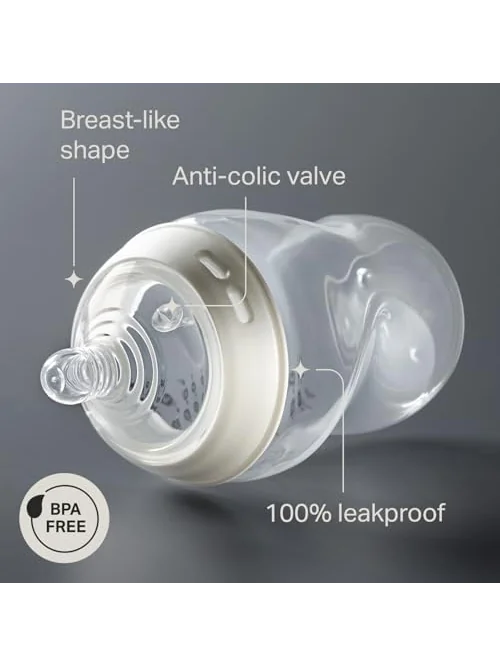 Tommee Tippee Natural Start Бутылочка 5 oz, антиколик, набор 4 штуки — изображение 3 из 6, прозрачный, 4 шт.