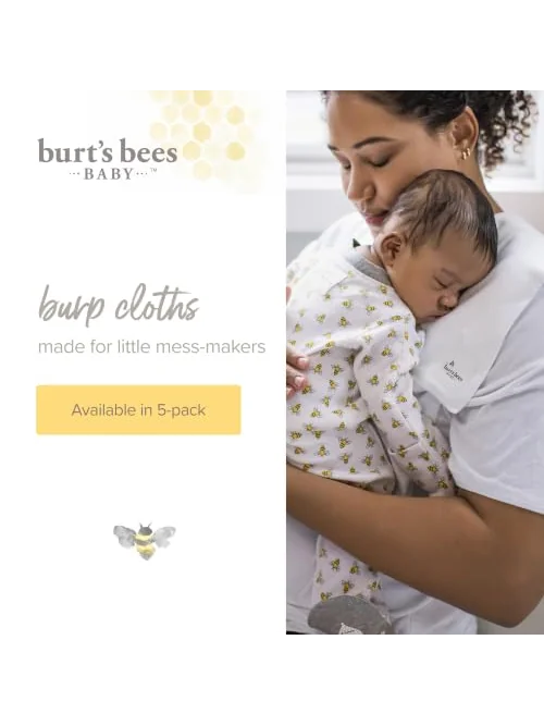 Burts Bees Baby нагрудники из органического хлопка — изображение 3 из 6, белый