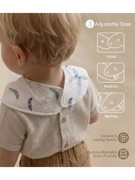 Muslin Baby Bibs 8 Pack, хлопковые нагрудники — изображение 4 из 6, разноцветный