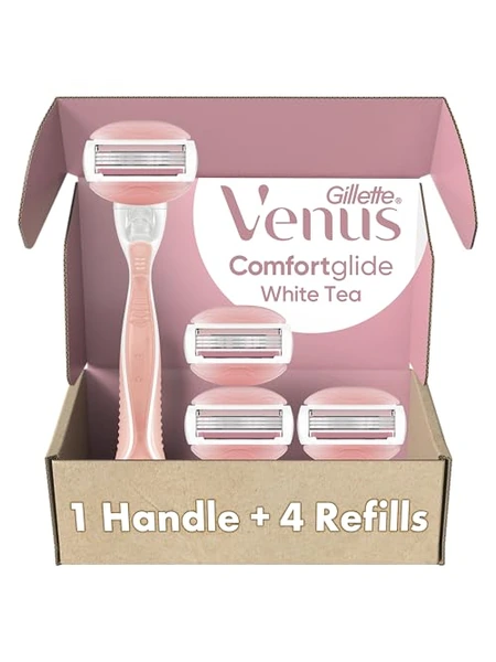 Gillette Venus ComfortGlide White Tea — женский станок с 4 сменными головками