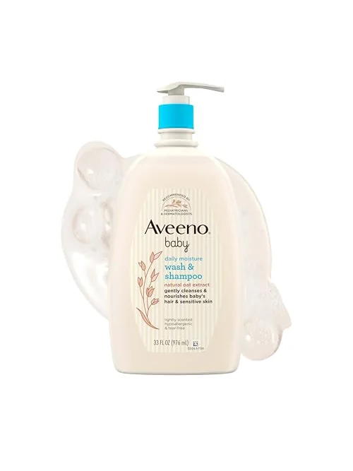 Aveeno Baby Daily Moisture гель для ванны и шампунь — изображение 1 из 6