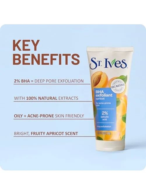 Скраб для лица St. Ives Apricot против акне с салициловой кислотой, 170 г, 4 шт. — 5