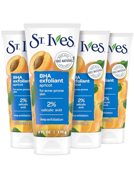 Скраб для лица St. Ives Apricot против акне с салициловой кислотой, 170 г, 4 шт.