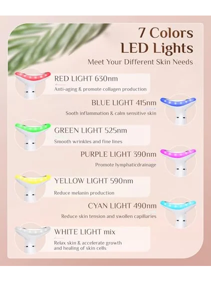 Dopsikn Массажёр для лица и шеи, 7 цветов, с нагревом — изображение 2 из 6