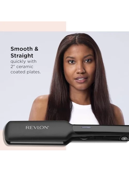Выпрямитель для волос REVLON с керамическими пластинами 2", чёрный — 2
