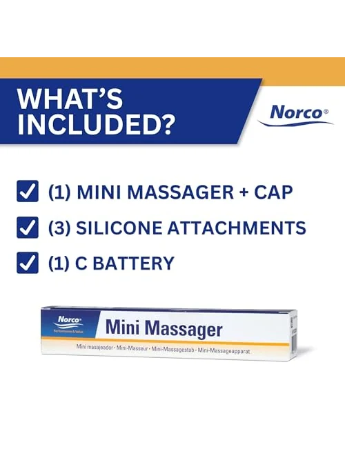 Norco Mini Massager компактный ручной массажёр с 3 насадками — 6
