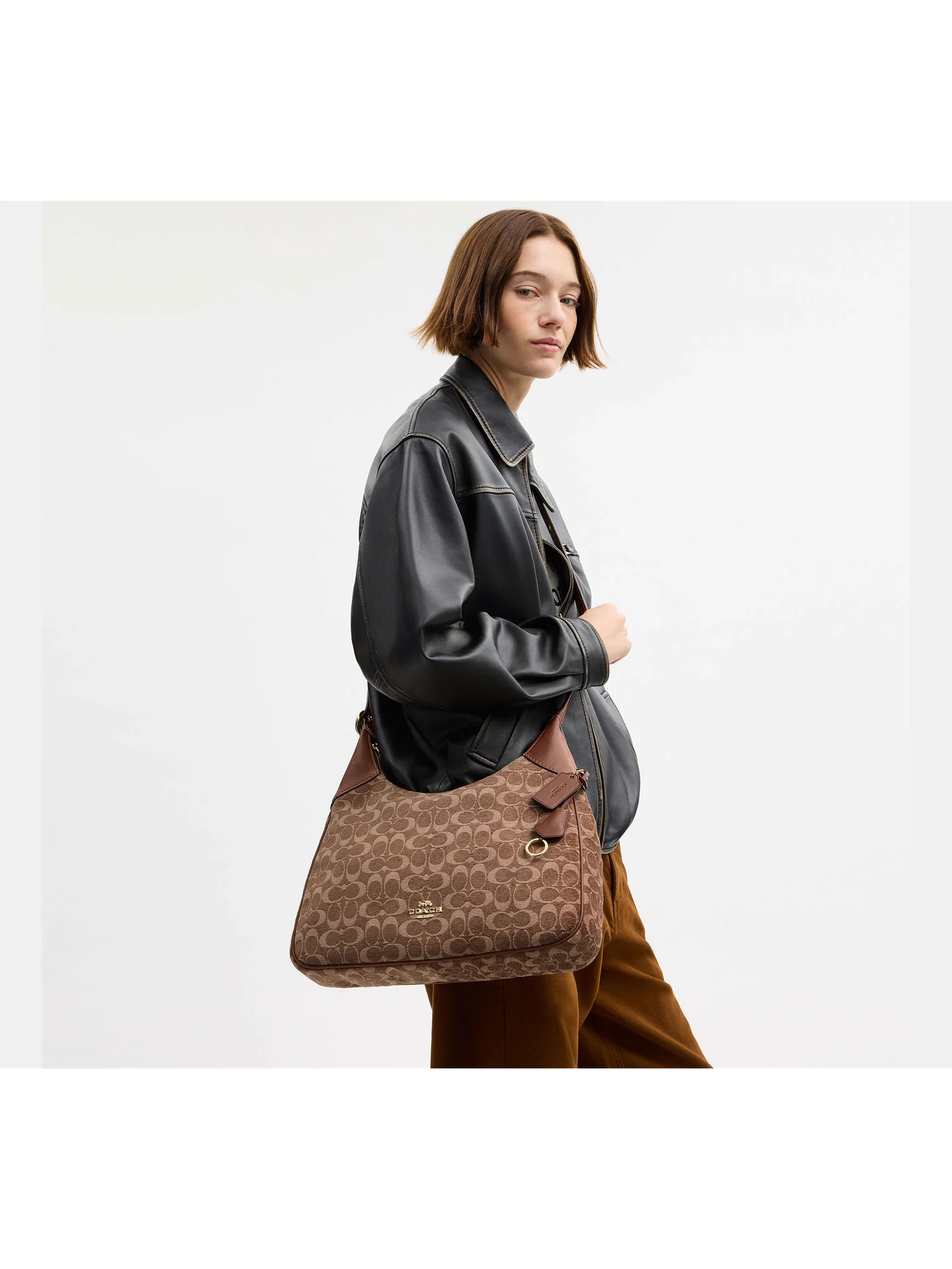 Сумка на плечо Coach Ella — изображение 8 из 18, коричневый
