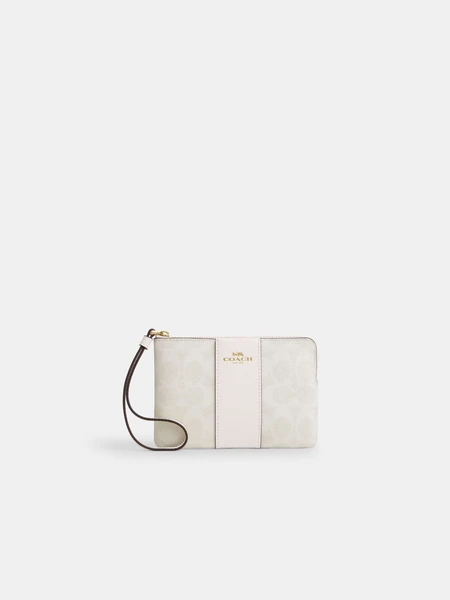 Кожаный кошелек-браслет Coach Corner Zip