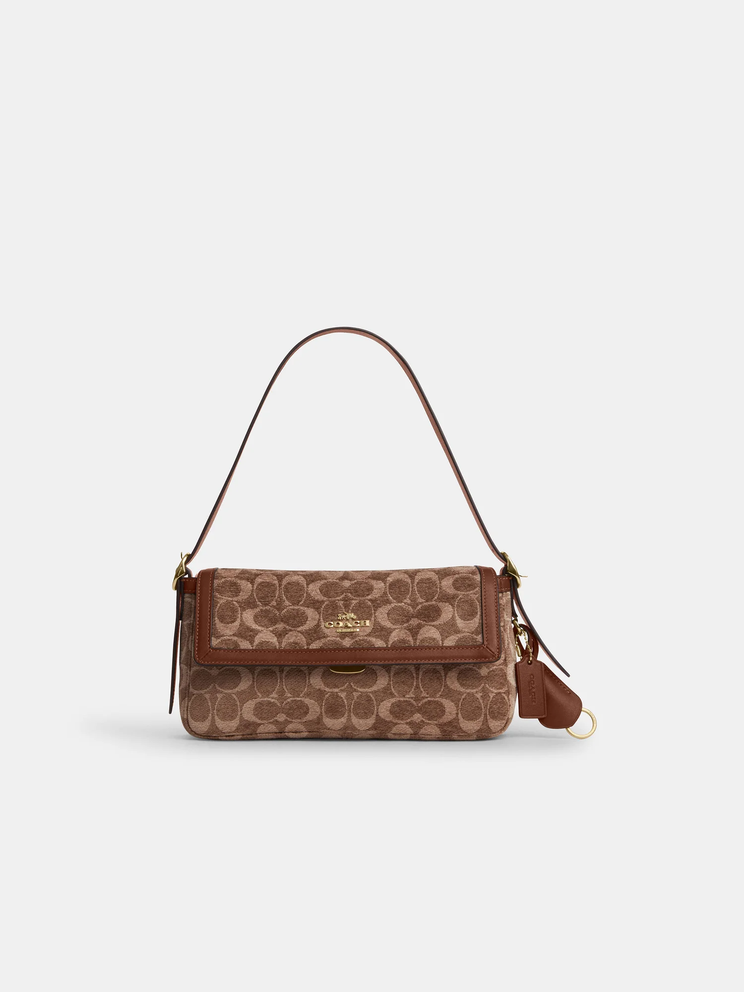 Сумка Coach Etta на плечо с клапаном — изображение 14 из 18, коричневый хаки