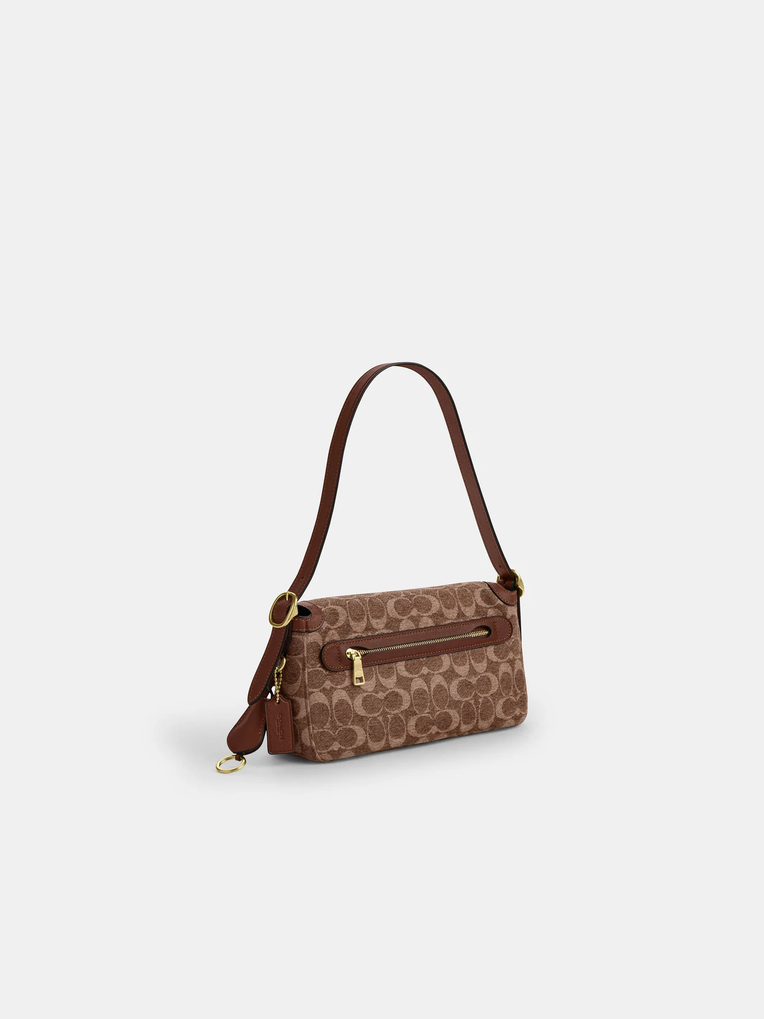 Сумка Coach Etta на плечо с клапаном — изображение 3 из 18, коричневый хаки