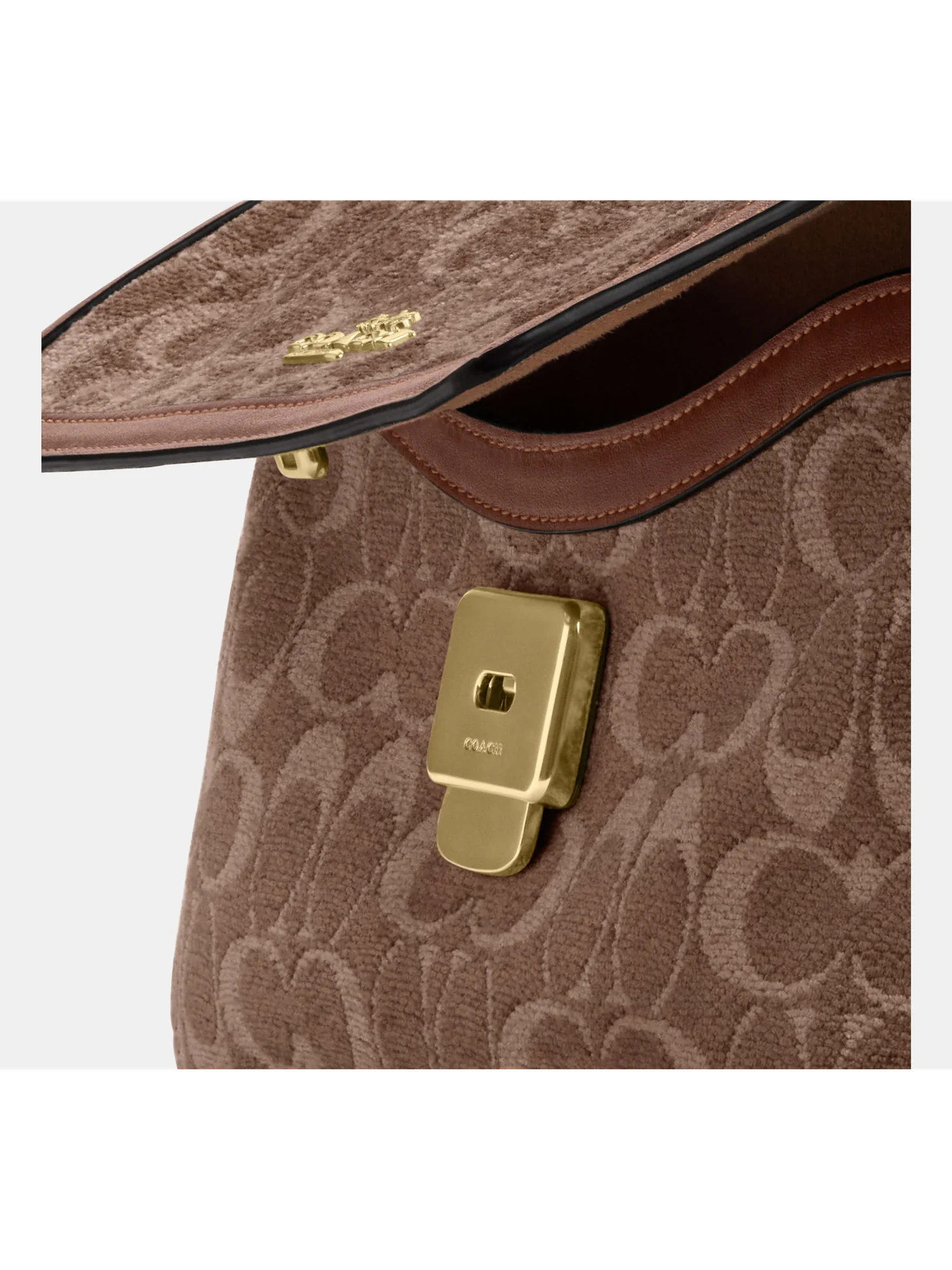 Сумка Coach Etta на плечо с клапаном — изображение 5 из 18, коричневый хаки