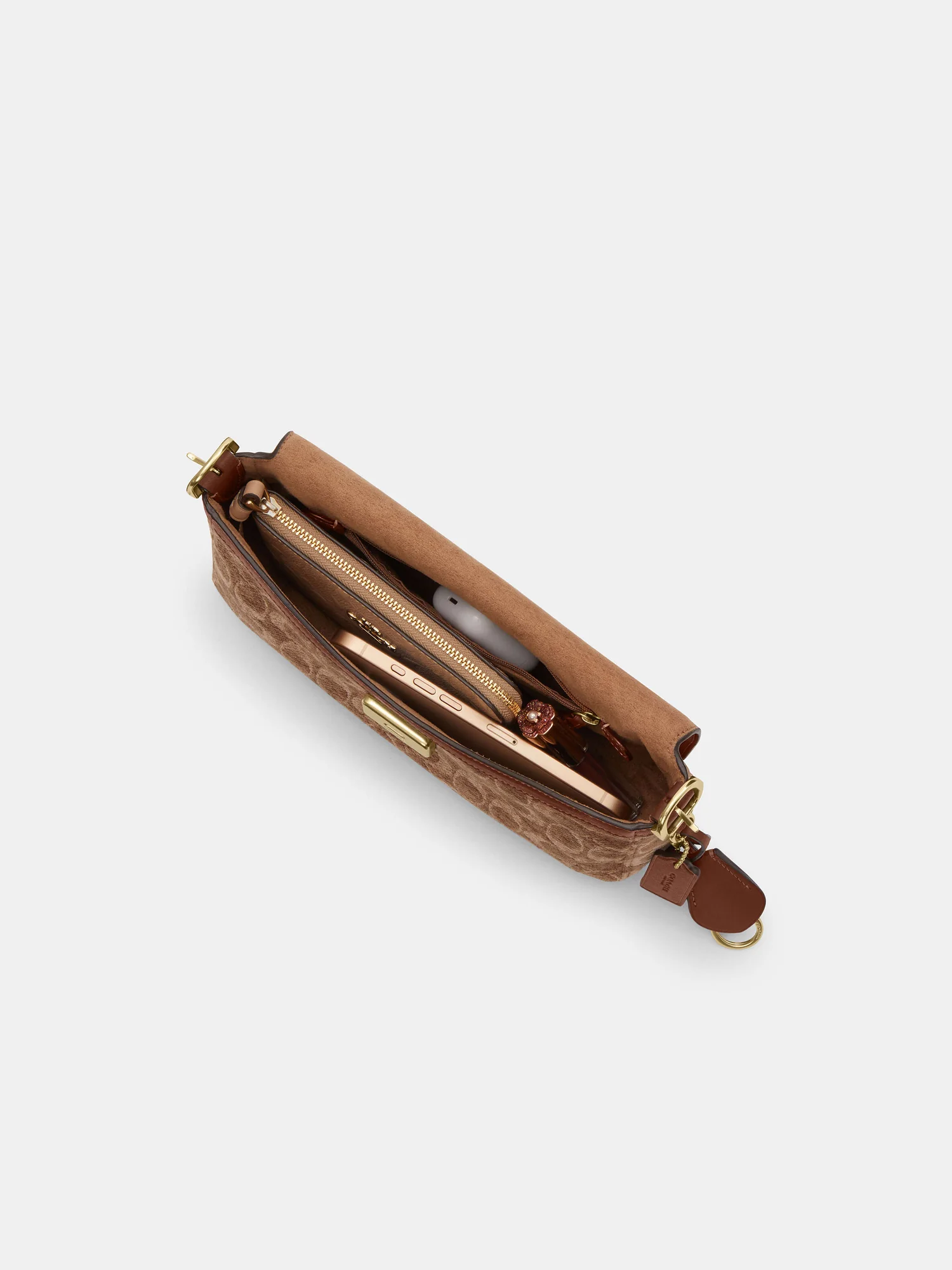 Сумка Coach Etta на плечо с клапаном — изображение 10 из 18, коричневый хаки