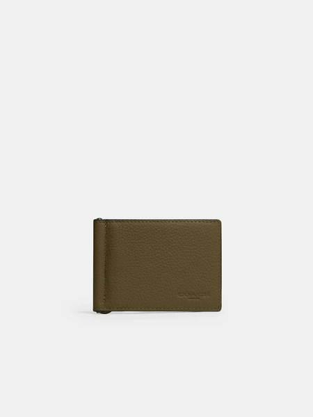 Тонкий бумажник Coach с зажимом для денег