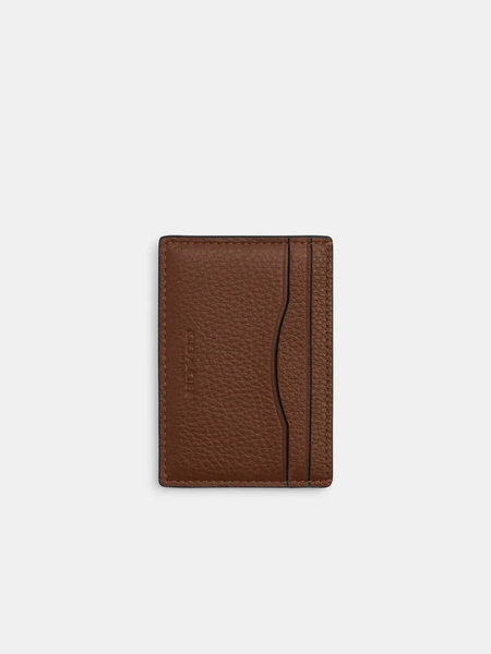Картхолдер Coach с зажимом для денег из канваса Signature