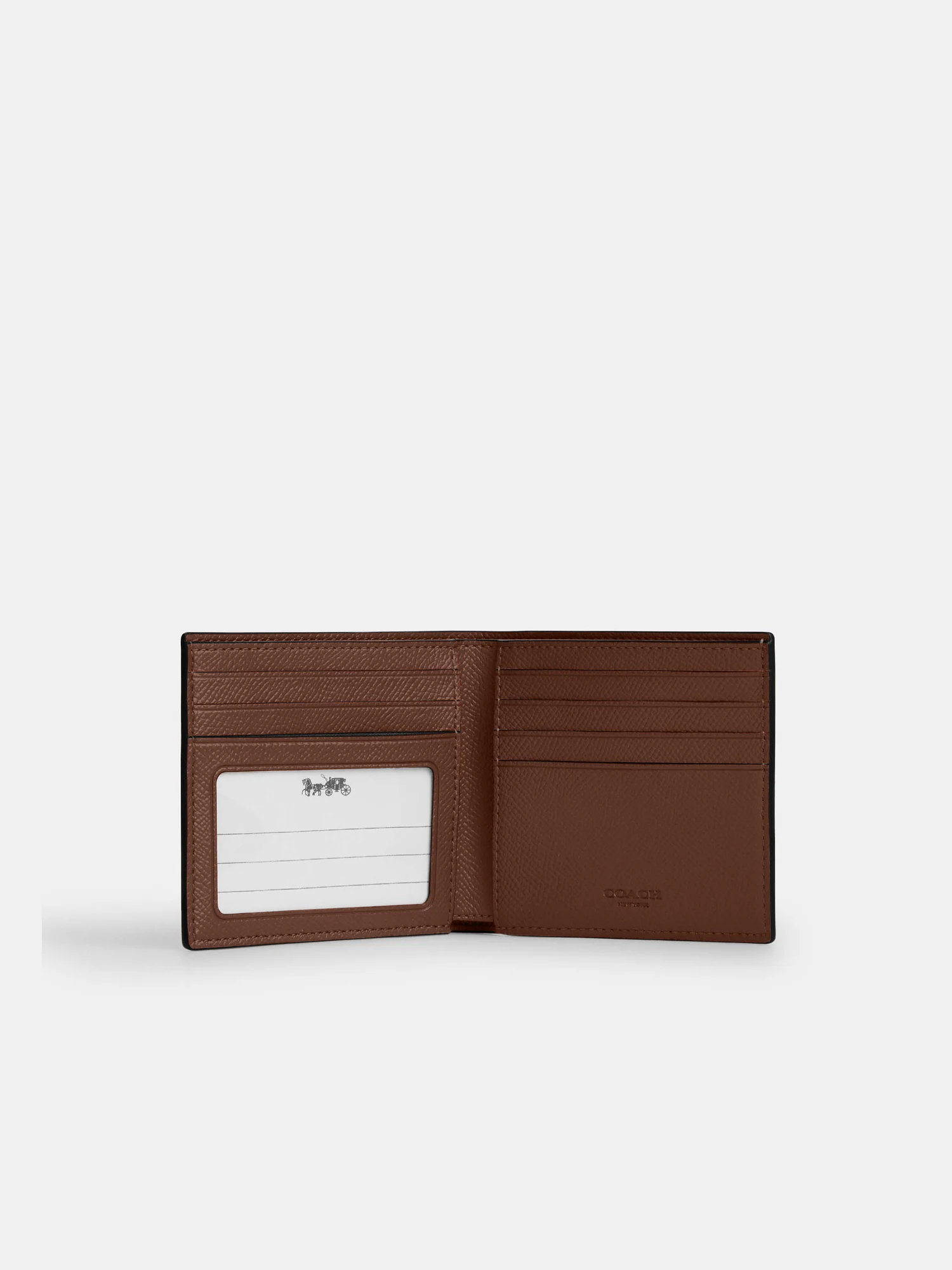 Кожаное портмоне Coach с окошком для документов — 12