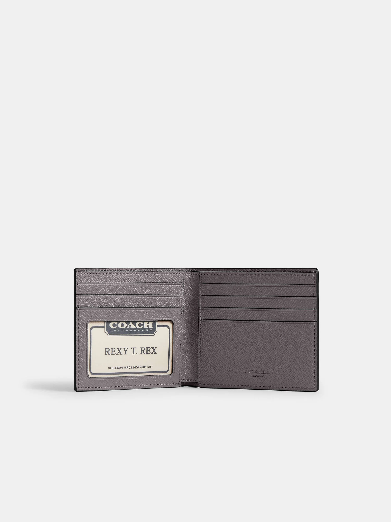 Кожаное портмоне Coach с окошком для документов — 8