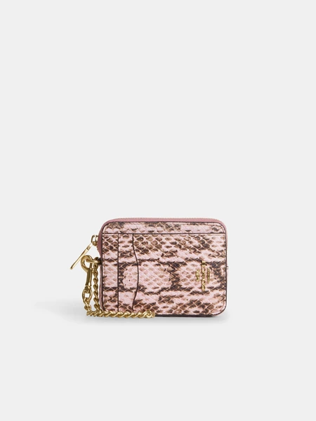 Картхолдер на молнии Coach из фирменного текстиля с покрытием