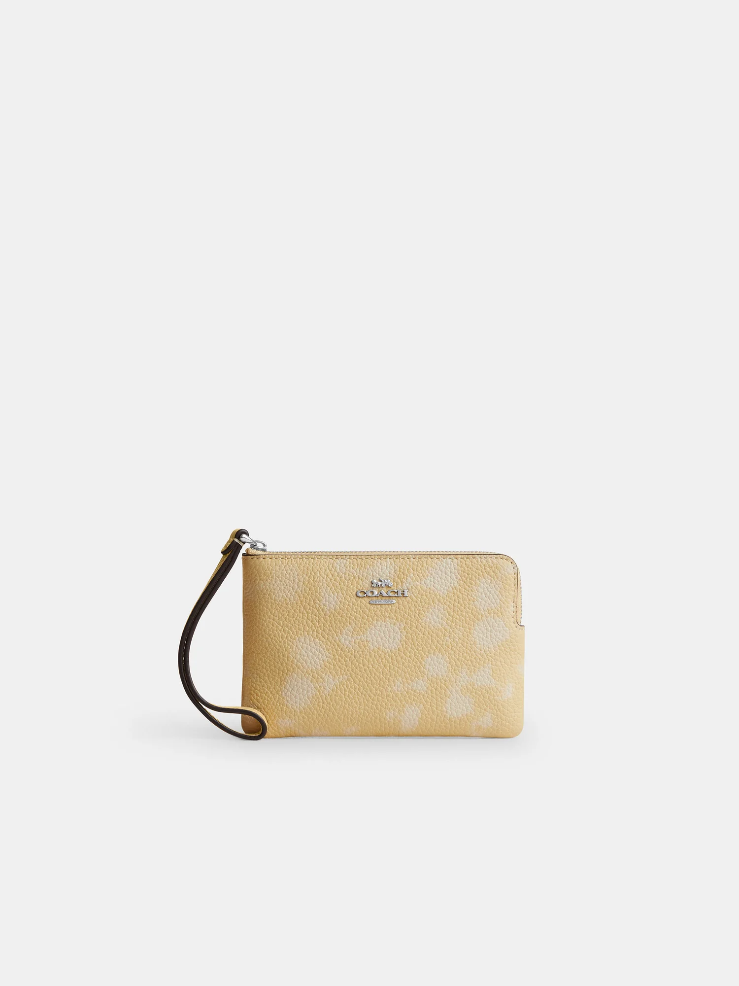 Кожаный кошелек на запястье Coach с цветочным принтом — 5