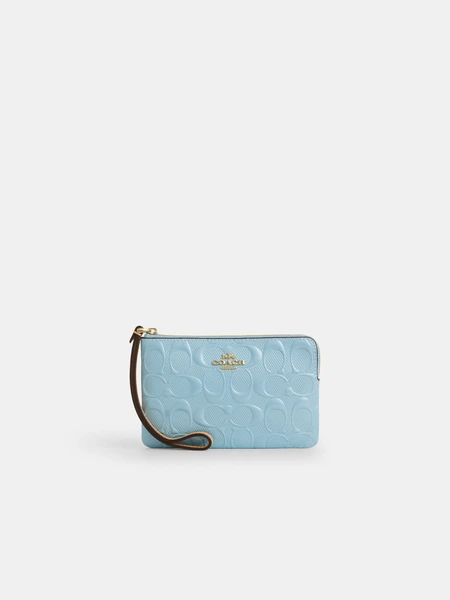Кожаный кошелек-браслет Coach Corner Zip