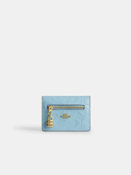 Картхолдер Coach с подвеской из фирменной кожи