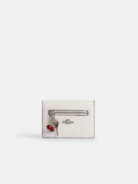 Картхолдер Coach с подвеской из фирменной кожи