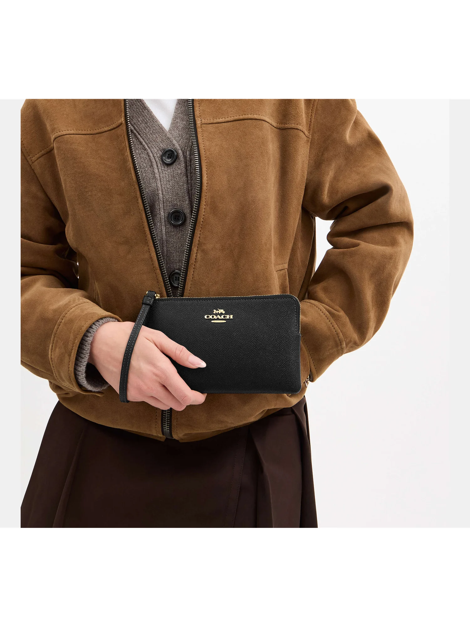 Большой кошелёк на запястье Coach с угловой молнией — 12
