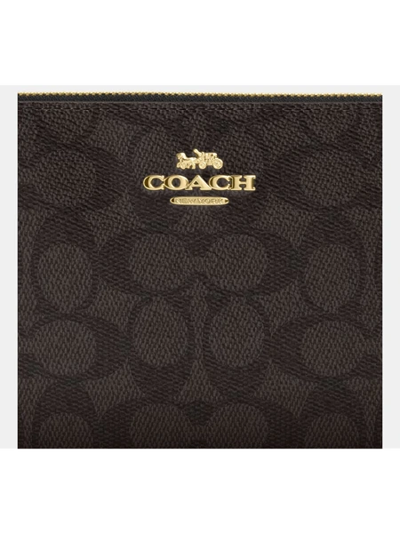 Большой кошелёк на запястье Coach с угловой молнией