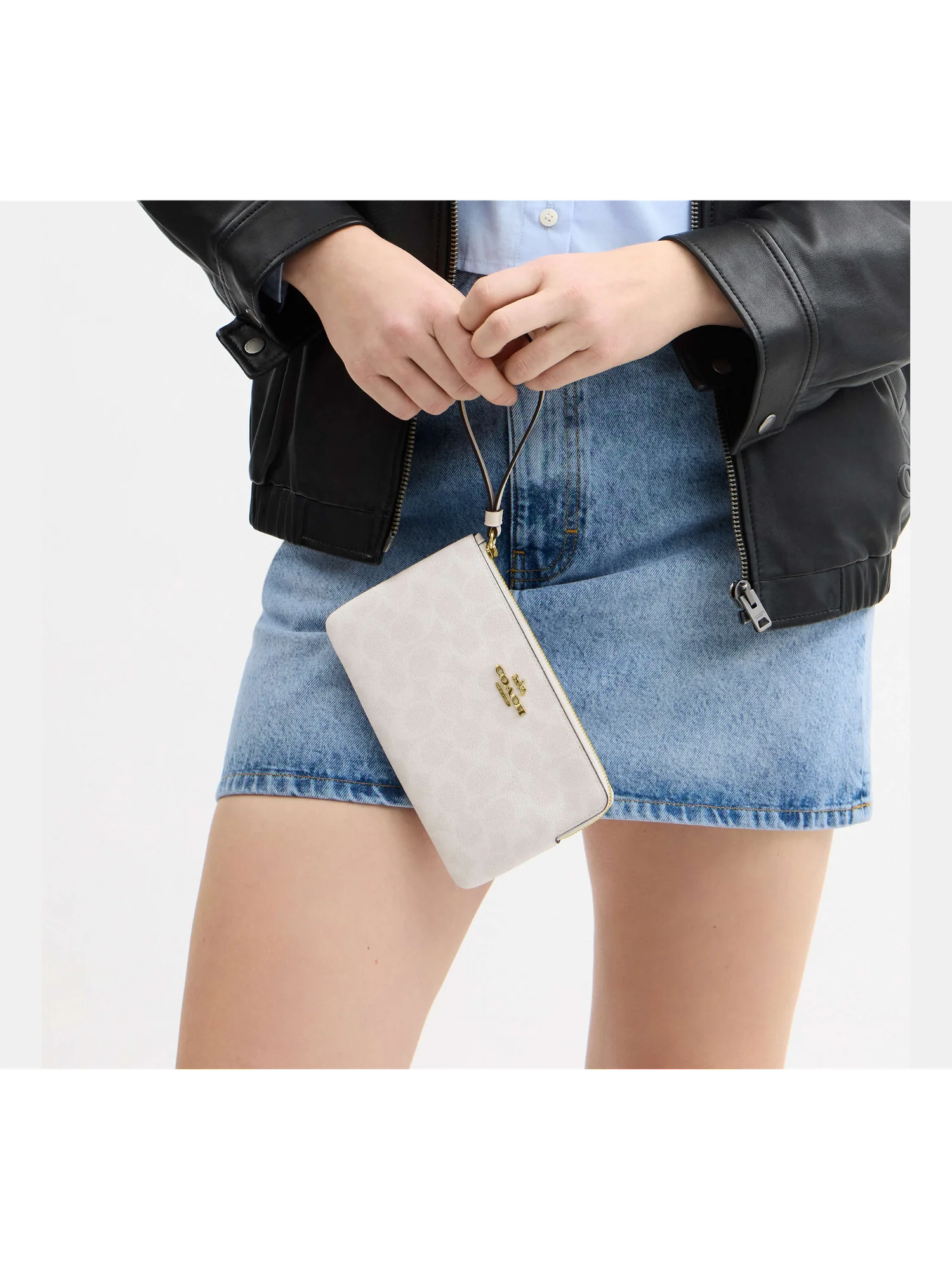 Большой кошелёк на запястье Coach с угловой молнией — 9