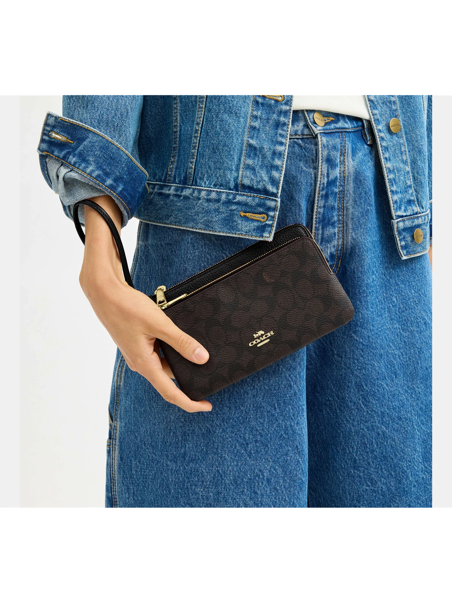 Кошелек на запястье Coach на двух молниях — 2
