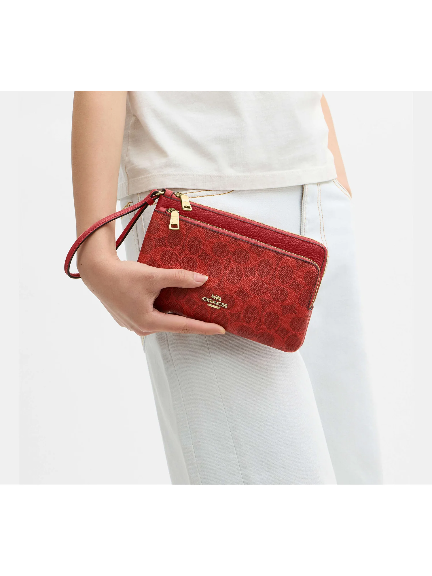 Кошелек на запястье Coach на двух молниях — 8