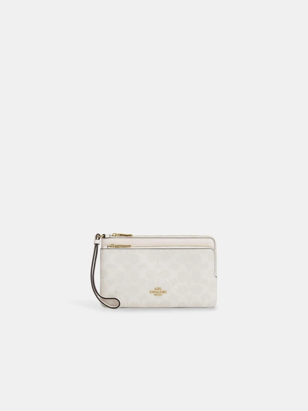 Кошелек на запястье Coach на двух молниях
