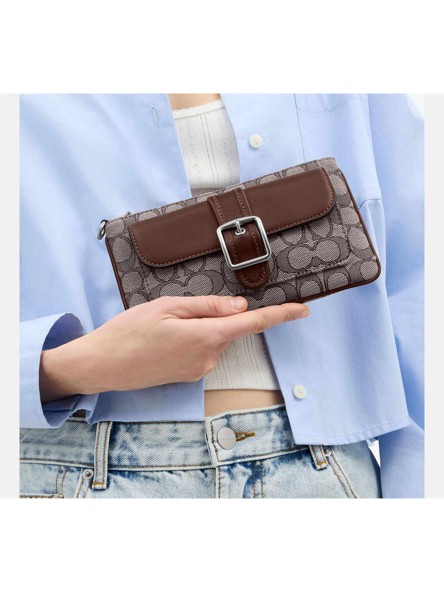 Клатч на запястье Coach Ashton из фирменного жаккарда — 9