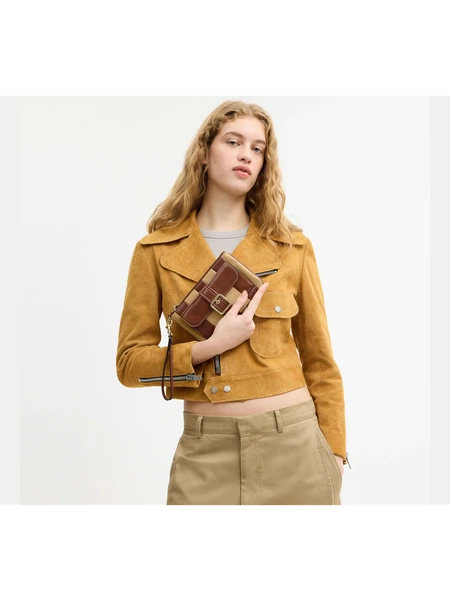 Клатч на запястье Coach Ashton с полосатым пэчворком